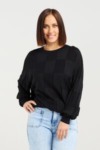 Zafina Amaris Check Knit