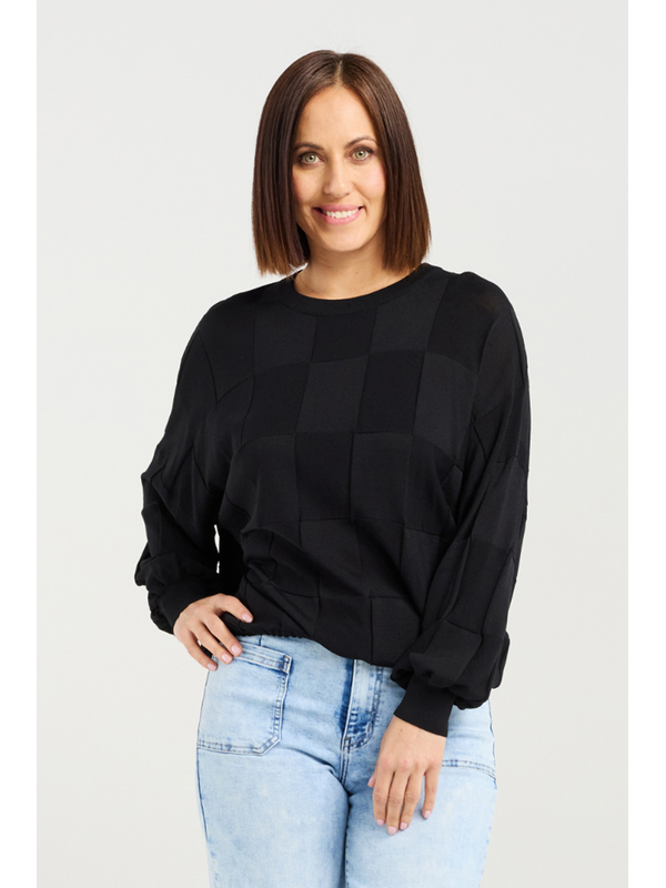 Zafina Amaris Check Knit