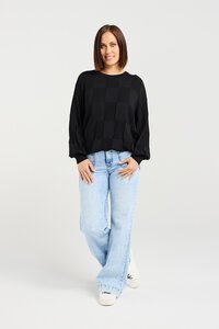 Zafina Amaris Check Knit