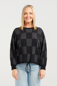 Zafina Amaris Check Knit