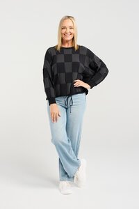 Zafina Amaris Check Knit