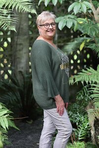 AE Luxe Animal Print Knit Top