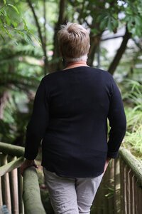 AE Luxe Front Floral Knit Top