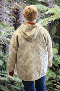 AE Luxe Paisley Stud Quilted Zip Up Hoodie