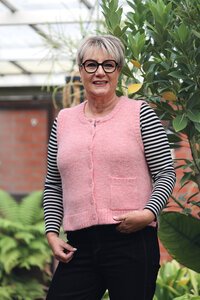 Oh Three Rib Button Front Vest