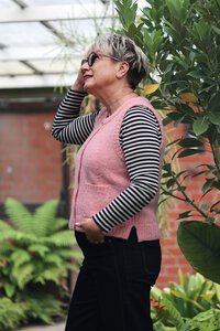 Oh Three Rib Button Front Vest