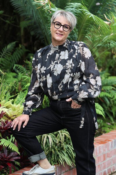 Memo Gather High Neck Top-shop-by-style-Hello Cyril.