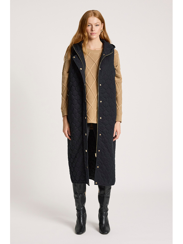 Eb & Ive Sansi Quilted Long Vest