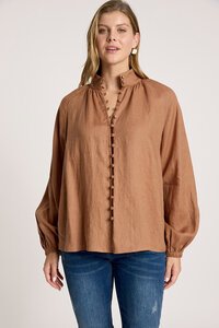 Eb & Ive Bajau Clay Button Shirt