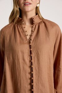 Eb & Ive Bajau Clay Button Shirt