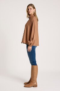 Eb & Ive Bajau Clay Button Shirt