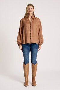 Eb & Ive Bajau Clay Button Shirt