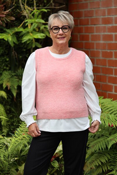 Oh Three Contrast Cable Knit Vest-20.3.26-Hello Cyril.