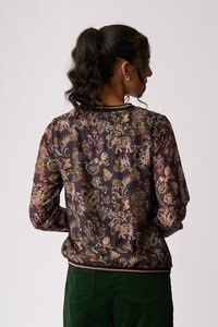 Memo Sheer Sleeve Rib Detail Top