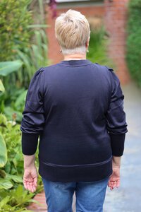 Foil Shoulder Detail Top