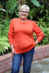 Foil Shoulder Detail Top