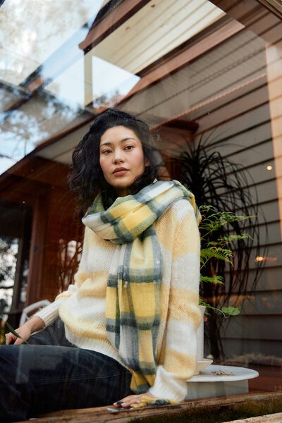 Isle Of Mine Sloane Check Scarf-accessories-Hello Cyril.