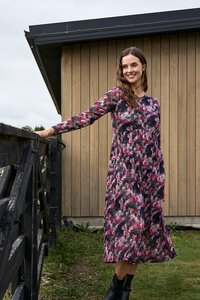 Foil Mesh Flock Yeah Dress