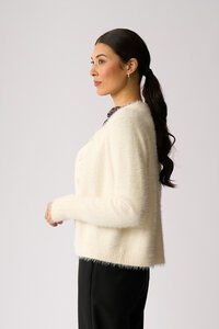 Foil Fluffy Scoop Cardigan