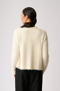 Foil Fluffy Scoop Cardigan
