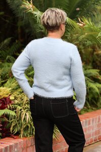 Foil Fluffy Scoop Cardigan