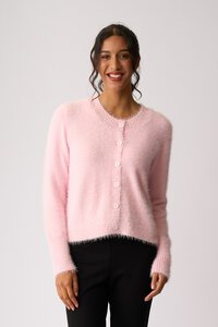 Foil Fluffy Scoop Cardigan