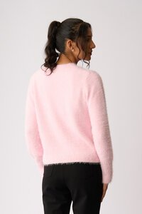 Foil Fluffy Scoop Cardigan