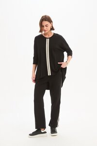 Tirelli Stripe Front 3/4 Sleeve Tee