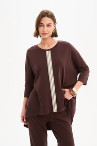 Tirelli Stripe Front 3/4 Sleeve Tee