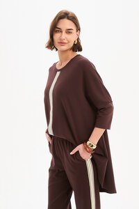 Tirelli Stripe Front 3/4 Sleeve Tee