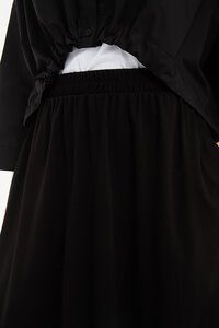 Tirelli Jersey Pin Tuck Hem Skirt