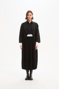 Tirelli Jersey Pin Tuck Hem Skirt