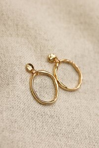 She Jewellery Sculpted Oval Earrings
