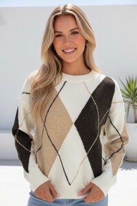 Miracle Argyle Knit