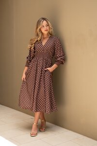 Fria The Label Polka Dot Kivari Midi Dress