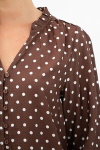 Fria The Label Polka Dot Lace Edge Blouse