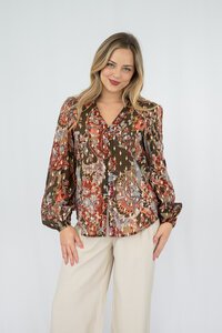 Fria The Label Batik Floral Blouse