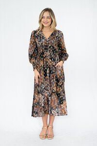 Fria The Label Batik Floral Midi Dress