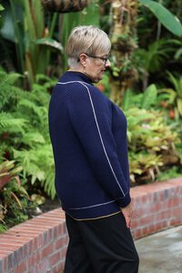 White On Black Contrast Turtle Neck Top