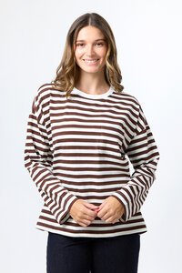 Stella + Gemma Drop Shoulder Stripe Tee