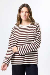 Stella + Gemma Drop Shoulder Stripe Tee