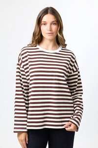 Stella + Gemma Drop Shoulder Stripe Tee