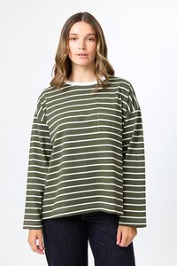 Stella + Gemma Drop Shoulder Stripe Tee