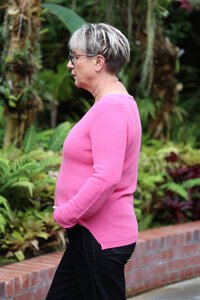 White On Black V Neck Jumper