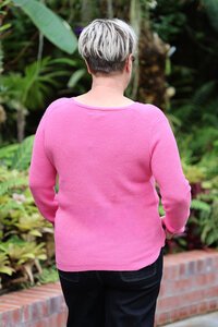 White On Black V Neck Jumper