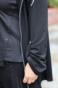 White On Black Oversized Jacket