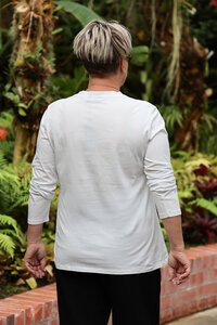 White On Black V Rouche Side Top