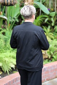 White On Black Cotton Jacket