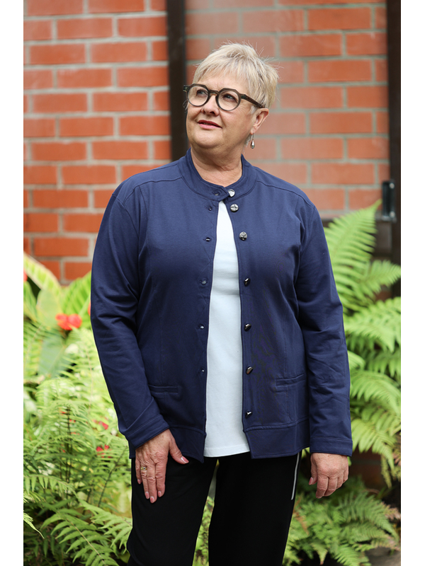 White On Black Cotton Jacket
