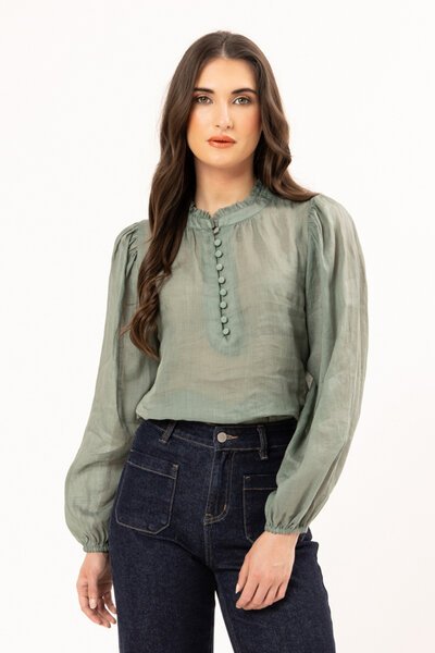 Leila + Luca Seafoam Romance Blouse-hc-new-Hello Cyril.